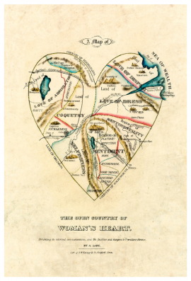 mapa del corazón de una mujer A Map of the Open Country of a Woman's Heart de D.W. Kellogg & Co